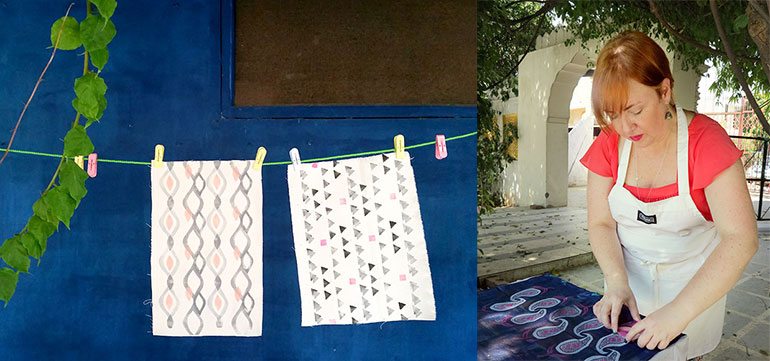 Heather Moore workshop, Diggi Palace, Jaipur. Pic: Heather Moore Oct2014