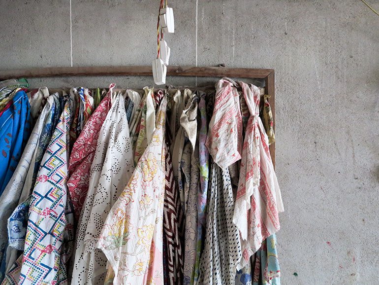 Block printed textiles in Jaipur. Pic: Heather Moore Oct2014