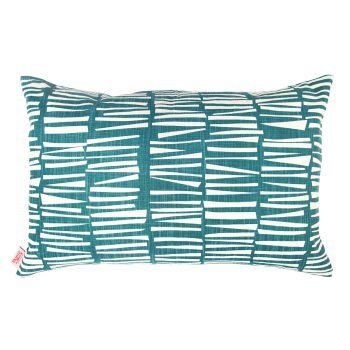 Pillows — Skinny laMinx Aqua Blue & Grey Outdoor Pillow Cover