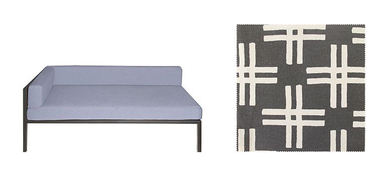Lim-sofa and Weft swatch by Skinny laMinx