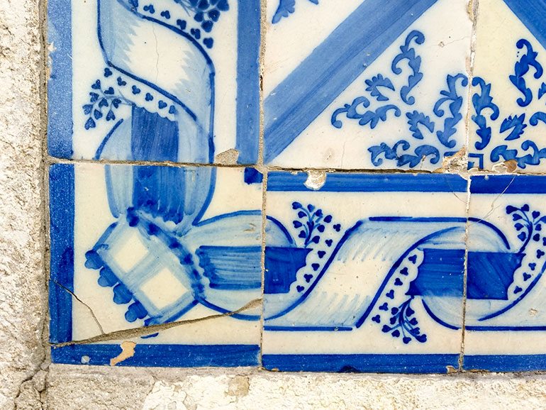 blue tiles in Lisbon. Photo Heather Moore