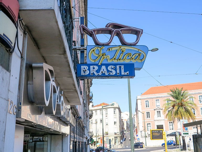 Signage in Lisbon. Photo: Heather Moore of Skinny laMinx
