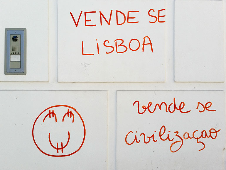 Signage in Lisbon. Photo: Heather Moore of Skinny laMinx