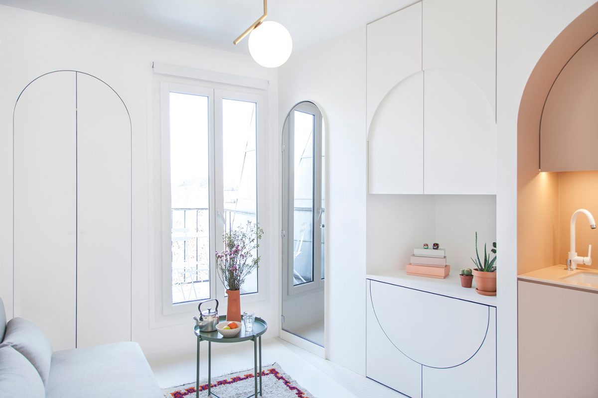 Square Metre Apartment in Paris by Batiik Studio Yellowtrace