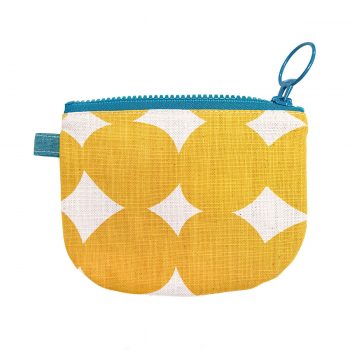 Skinny laMinx Change Purse Pebble Pollen with Teal zip