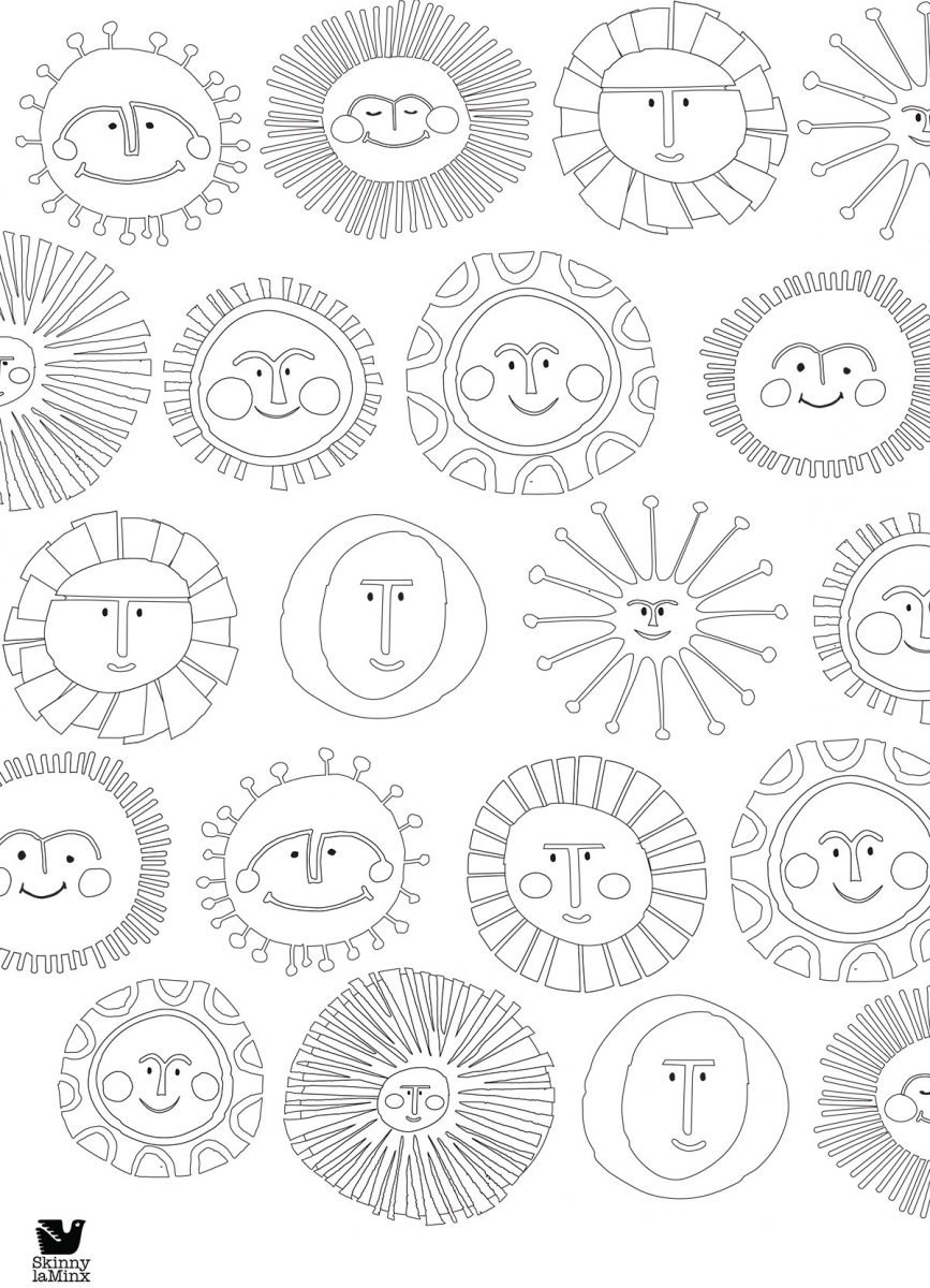 All the Sunshine Colouring Page — Skinny laMinx