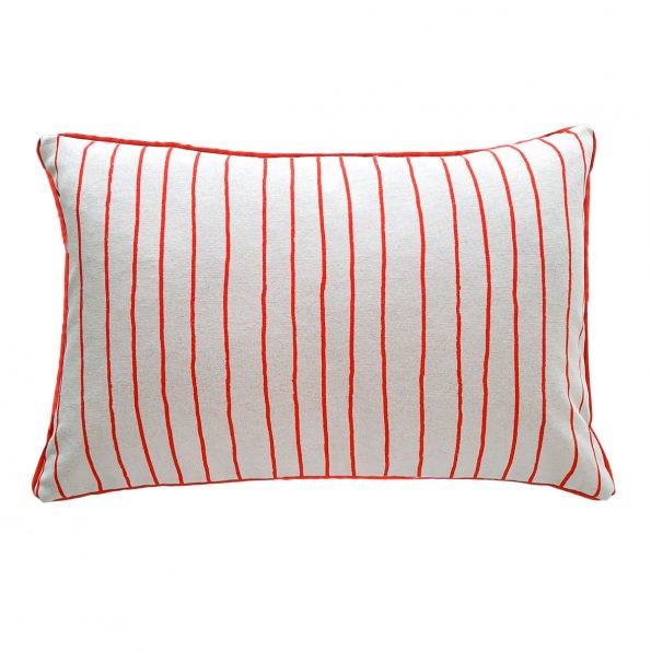 Skinny laMinx Cushion Cover x Simple Stripe Signal Red PIPED