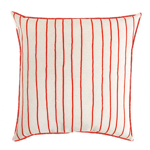 Skinny laMinx Cushion Cover X Simple Stripe Signal Red PIPED