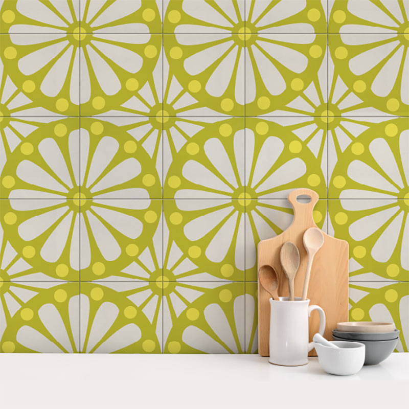 We've teamed up with Robin Sprong Wallpapers to produce repositionable tile stickers,
