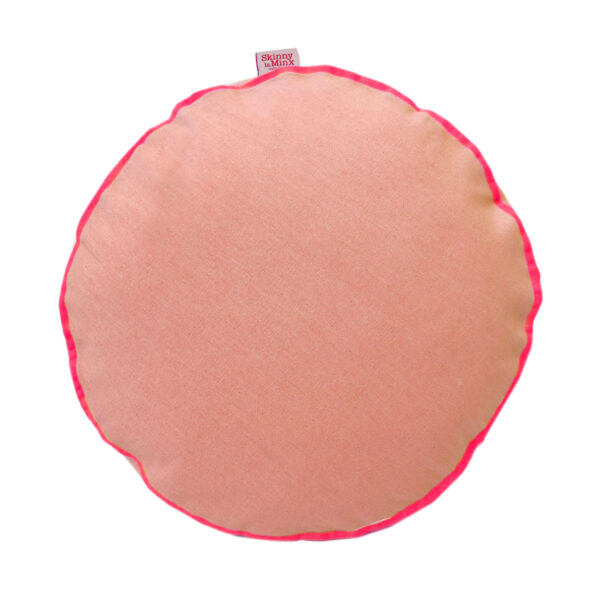 Colour Pop Round Cushion Cover - Shell/Persimmon