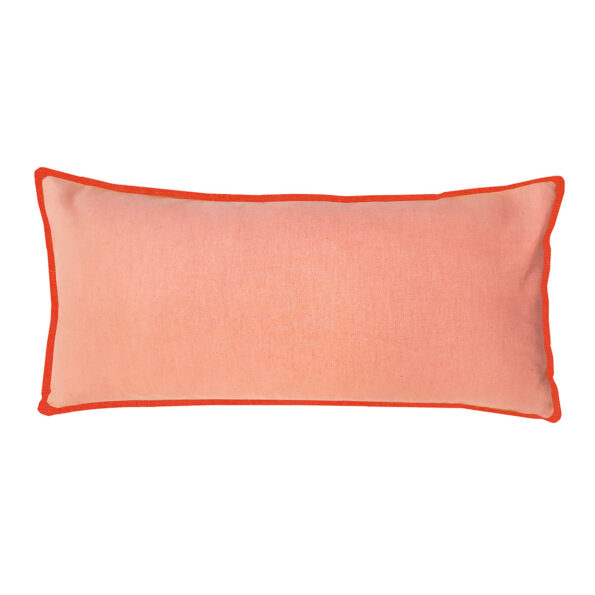 Colour Pop Oblong Cushion Cover - Shell/Persimmon