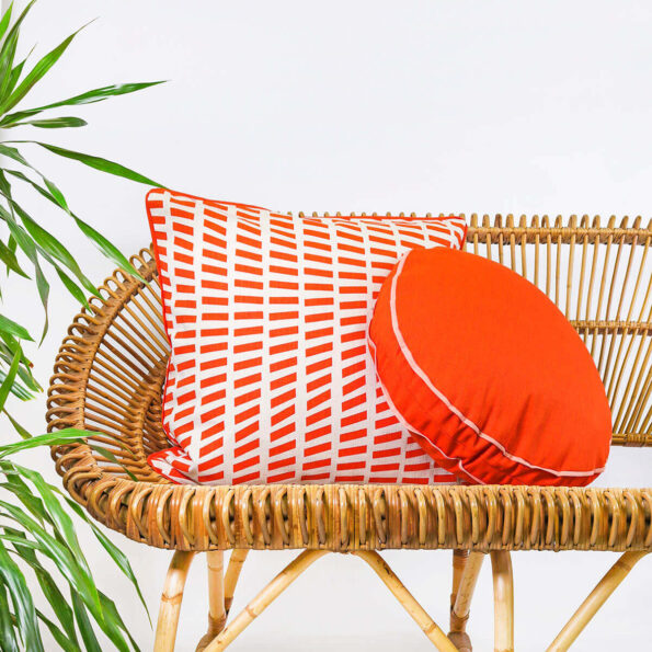 Cushion Cover Piped 60x60 - Shard Persimmon - Image 5