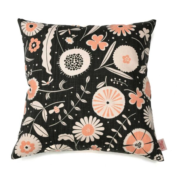 Cushion Cover - Flourish Charcoal